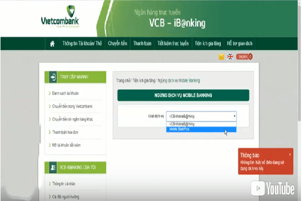 Hướng dẫn cách đăng ký và hủy dịch vụ BankPlus Vietcombank