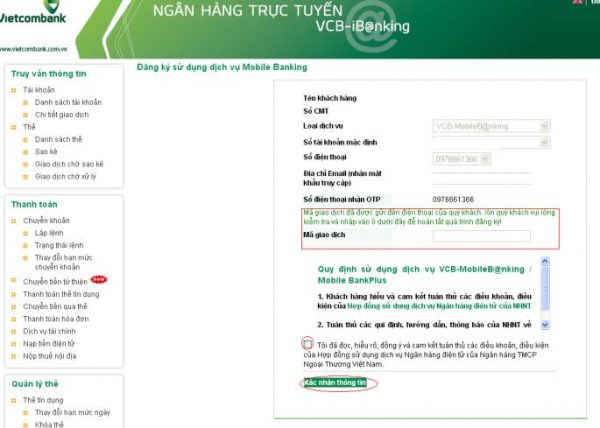 Hướng dẫn hủy dịch vụ Mobile Banking Vietcombank dễ dàng
