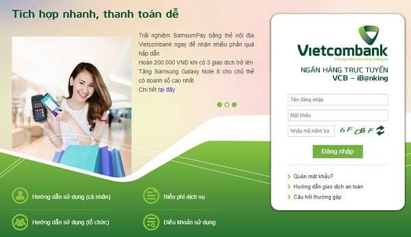[Cập nhật] Phí dịch vụ Internet Banking Vietcombank năm 2021