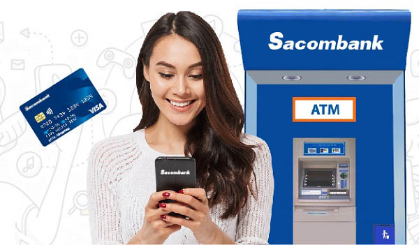 Hướng dẫn cách rút tiền mặt từ cây ATM ngân hàng SacomBank